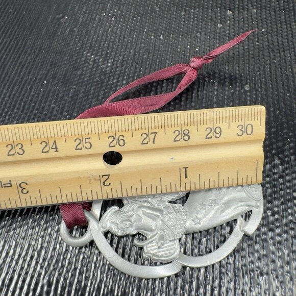 Vintage 1998 Longaberger Joy Pewter Ornament Angel Hanging Figure Decor Metal - Picture 2 of 10